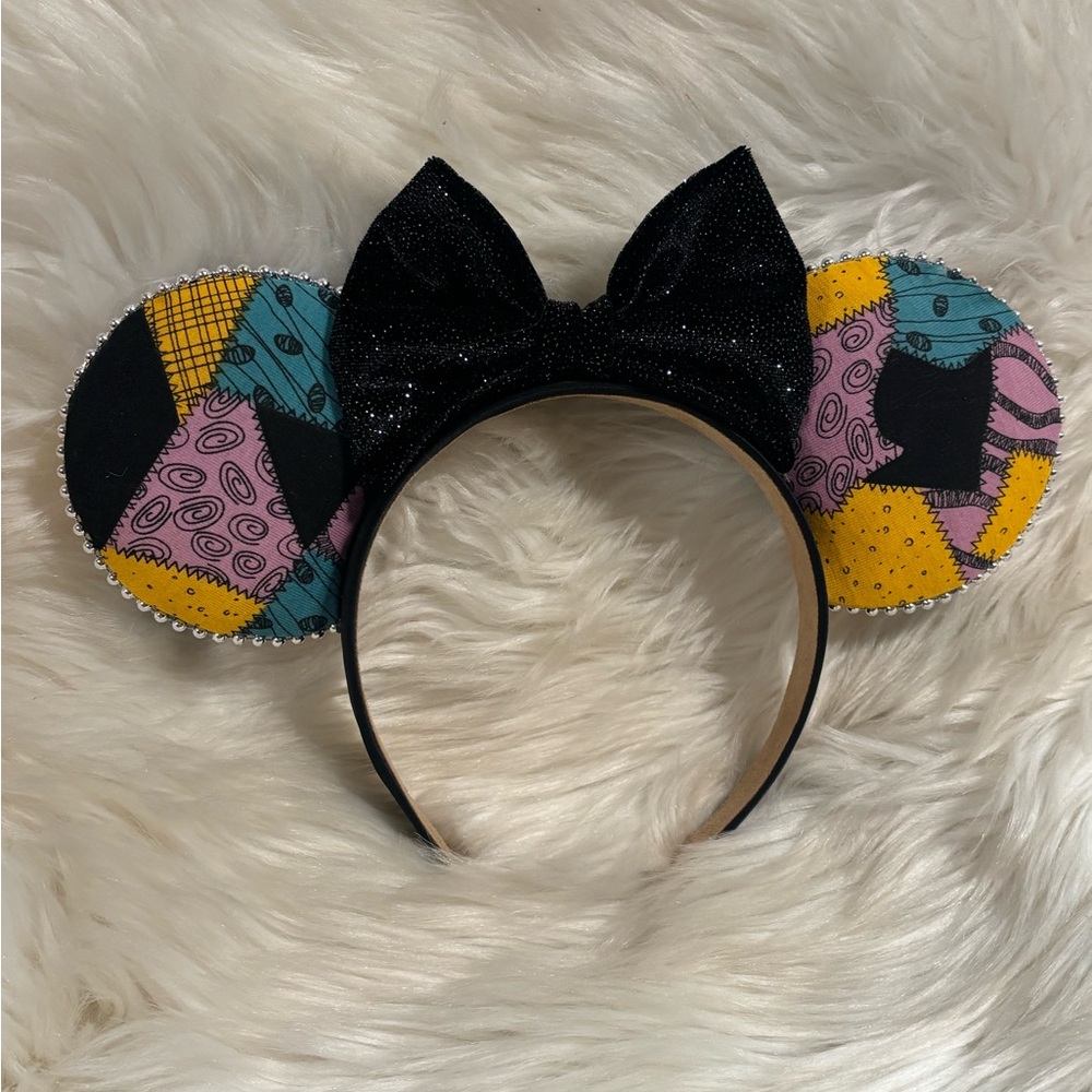 Sally Colorful Patchwork Mouse Ears Headband - image 1